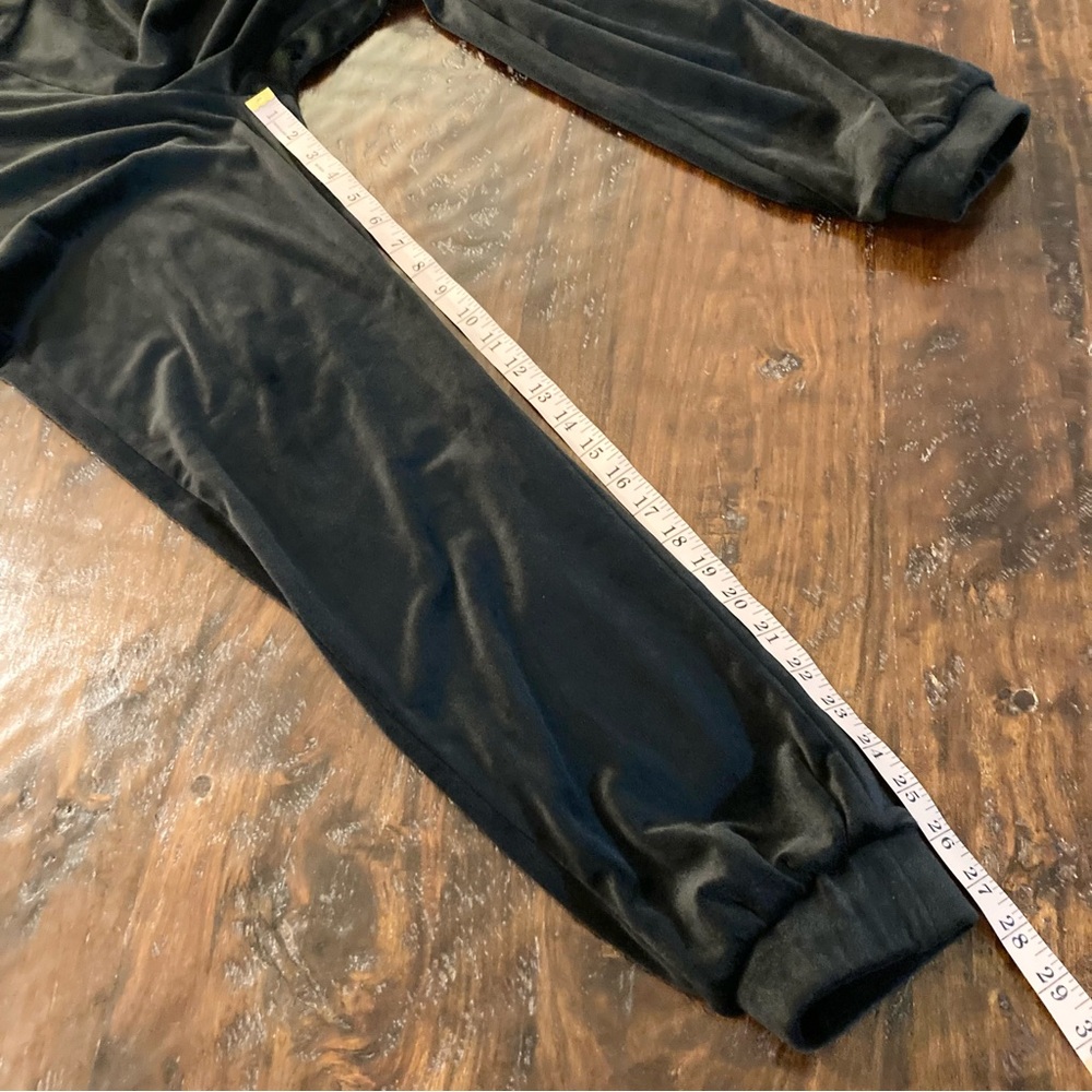 Juicy Couture Black Velvet Tracksuit Velour Set Jogger Pants Top Size S Small - Picture 5 of 10